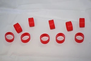 RACQUETBALL FINISHING GRIP RING. RUBBER. RED COLOR. TEN. 10 SETS. in bulk. - Picture 1 of 1