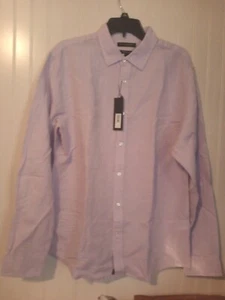 Banana Republic Untucked Slim Fit Dress Shirt Lavender Large - Picture 1 of 5