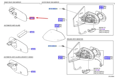 TOYOTA YARIS P21 Interior Rear View Mirror 8781028140 NEW GENUINE - Image 1 of 2