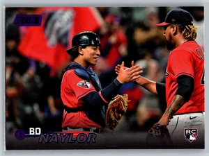 Bo Naylor 2023 Topps Stadium Club Purple Foil Rookie /75 #157 Guardians - Picture 1 of 2