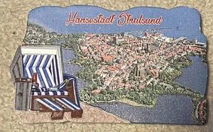 Kühlschrankmagnet - Hansestadt Stralsund Postkartenmotiv - Lagerware Neu - Bild 1 von 3