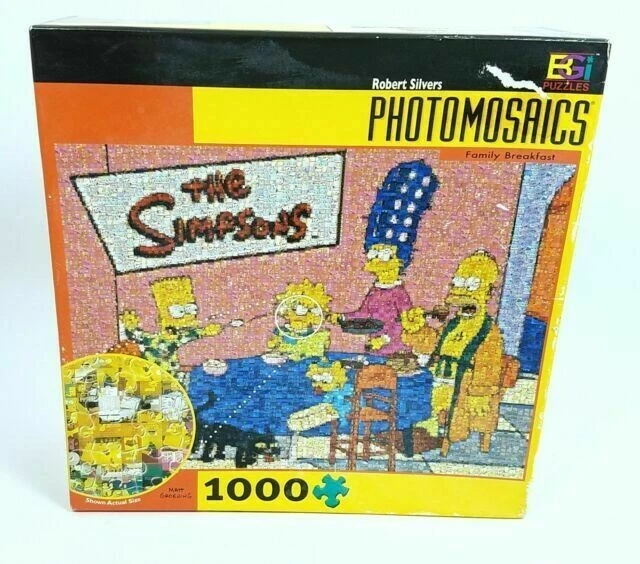 Simpson Photomosaics 1000 piece Robert Silvers Family Breakfast - Photo 1/1
