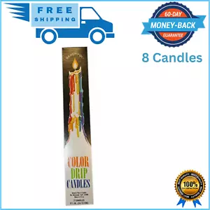 Color Drip Candles, 4-Pack (8 candles total) - Picture 1 of 24