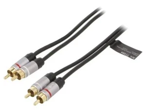 77394 Kabel RCA-Stecker x2beiderseitig3 meterBeschichtung: vergoldet Goobay - Picture 1 of 1