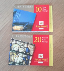 GB 2000 CHRISTMAS BARCODE BOOKLETS 20 x 2nd & 10 x 1st CLASS STAMPS MINT - Picture 1 of 2