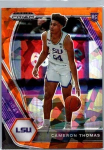 2021 Panini Prizm Draft Picks Variation Cameron Thomas #18 Orange Ice Prizm (RC) - Picture 1 of 2