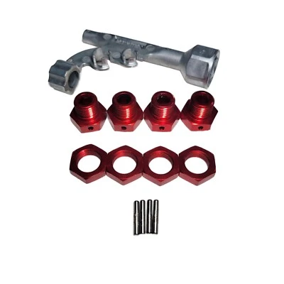 Ferramenta sextavada traseira dianteira Arrma Kraton 4S V2 BLX 17mm roda de alumínio vermelho - Imagem 1 de 4