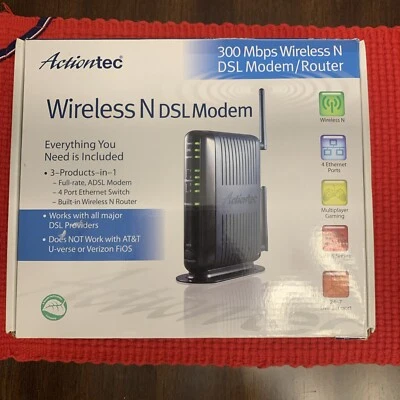 Actiontec 300 Mbps Wireless N DSL Modem/Route GT784WN-01  No cord(untested) - Image 1 of 2