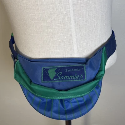 Vintage 1991 Blue Green Samsonite Fanny Pack Retro Pouch Sammies Belt Bag - Image 1 of 4