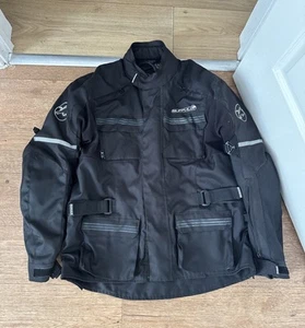 Biker Jacket Buffalo Black Armoured Shoulders & Elbows Size 3XL - Picture 1 of 12