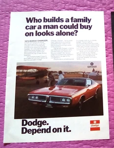 1972 Dodge Charger Print Ad - Picture 1 of 1