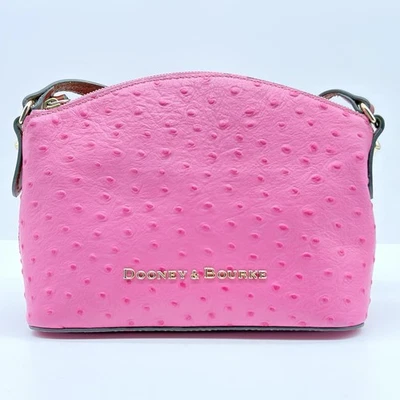 Bolso Bandolera Dooney and Bourke Cuero Avestruz Rosa Caliente Foto 1 de 4