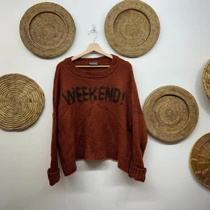 Wooden Ships Paola Buendia Cozy Crew Neck Oversized Weekend Knit Sweater S/M - Picture 1 of 7