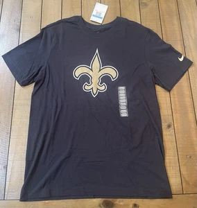 New Orleans Saints Nike Tee Logo schwarz Kurzarm Tshirt Herren Größe Medium neu mit Etikett - Bild 1 von 8