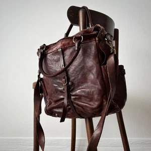 Bolso Bandolera Campomaggi Italia Cuero Hecho a Mano - Imagen 1 de 9