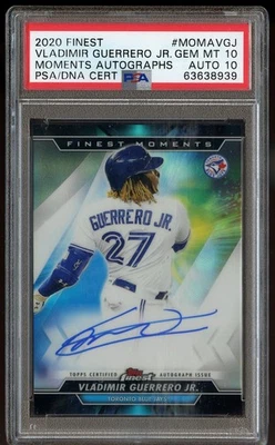 2020 Finest VLADIMIR GUERRERO JR Finest Moments Auto - PSA 10/10 - PSA/DNA - Image 1 of 2