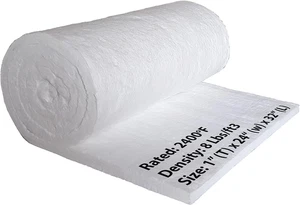 Coperta isolante in fibra ceramica - spessore 1" x 24" x 32" - 8# 2400F - ignifuga I - Foto 1 di 7