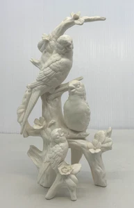 Vintage Trio weißer Vögel auf Ast Figur #7197 Ardalt inkl. Keramik 8,5 Zoll HT - Bild 1 von 9