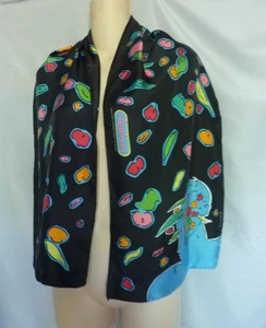 Peter Max 1989 Neo Max  silk scarf 54x12" - Picture 1 of 3