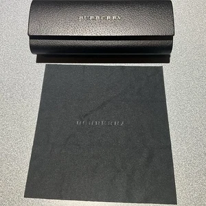 Burberry London Brille Sonnenbrillenetui schwarz Leder Hartschale mit Tuch KOSTENLOSER VERSAND - Bild 1 von 3