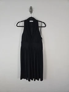 Nwt Calvin Klein Halter Neck Dress Size 10P Black Fit Flare Sleevlesss - Picture 1 of 12