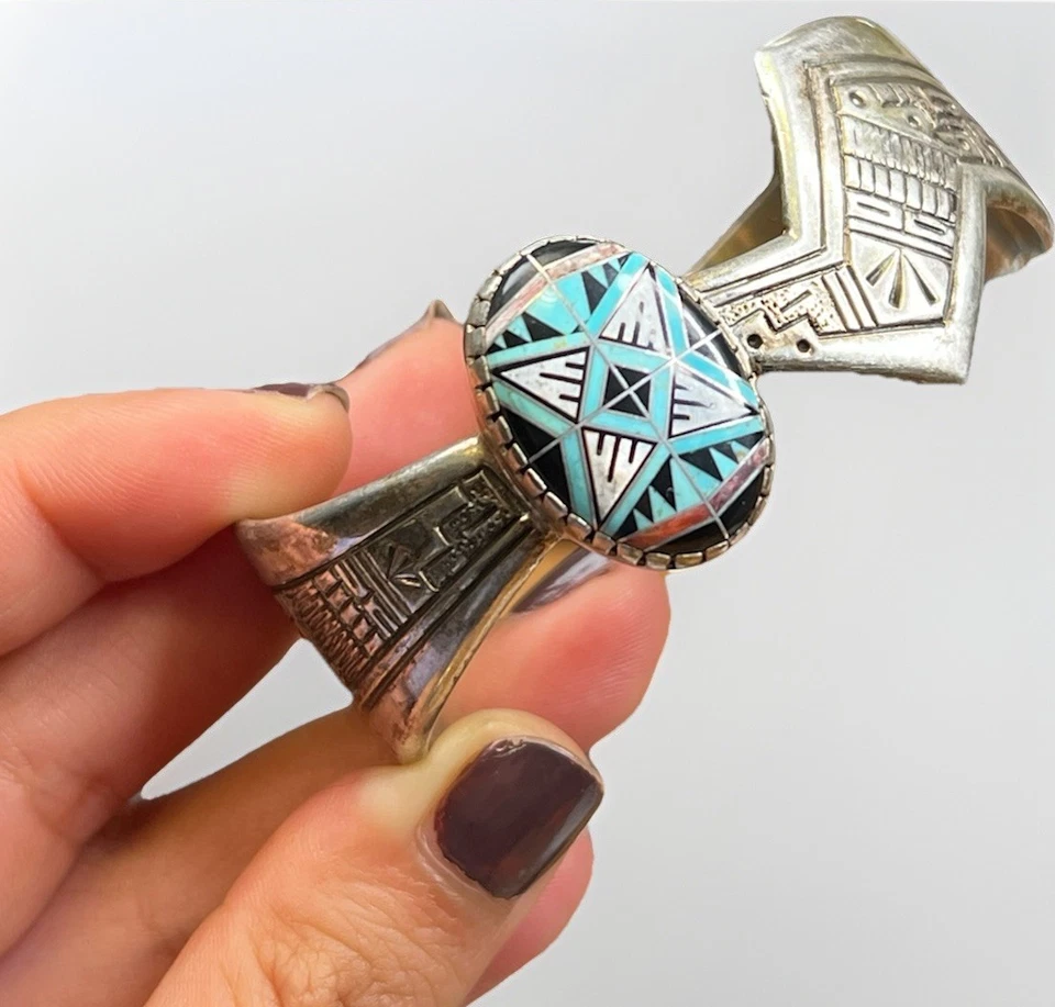 RMT Roderick Tenorio Sterling Silver Morning Star Cuff Bracelet Asymmetrical - Image 1 of 4