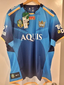 Gold Coast Titans Jersey 2017 Home Classic NRL Rugby League Mens Large 2XL BNWT - Picture 1 of 9