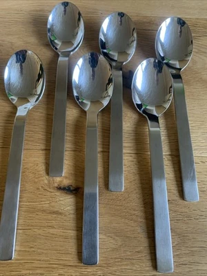 Auerhahn Takt  Edelstahl Besteck 6 Suppenlöffel Teilmattiert Menülöffel 20,8 - Bild 1 von 4