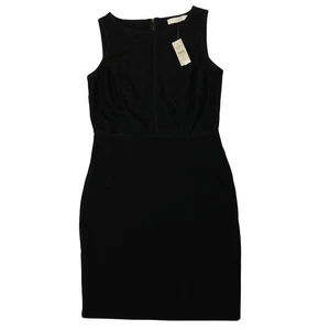 Ann Taylor LOFT schwarzes Kleid ärmellos Reißverschluss hinten Petite GRÖSSE 4P - Bild 1 von 11