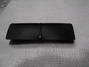 Ted Baker London Black Soft Shell Fold Over Wrap Closure Eye Glasses Case EUC - Picture 1 of 3