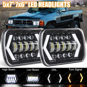 2pcs 5x7" 7x6" LED Headlights For Toyota Pickup 82-95 Truck 4Runner Tacoma 95-97 - Picture 1 of 8