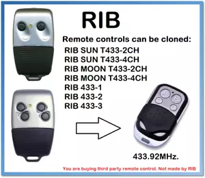 RIB MOON T433-2CH, RIB MOON T433-4CH Duplicatore telecomando 433,92 MHz. - Foto 1 di 8