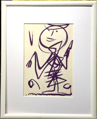 A.R.PENCK Serigraphie 22x33cm, aus "Lyrik" 1987, Zertifikat + Rahmen 55x43cm - Bild 1 von 4