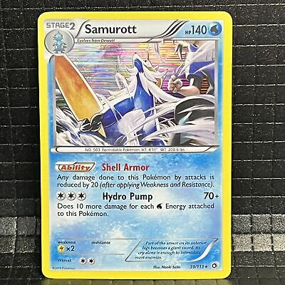 Samurott #39/113 Legendary Treasures Pokemon Holo Rare  Card