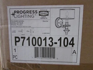 Progress Lighting P710013-104 Marche Wall Sconce Polished Nickel - Picture 1 of 3
