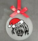 Briard Personalised Memorial Gift Christmas Decoration Bauble Hanging