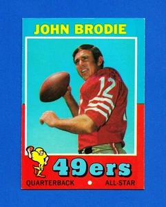 1971 Topps #100 John Brodie San Francisco 49ers VTG Card +/- NR-MINT NRMT - Picture 1 of 6