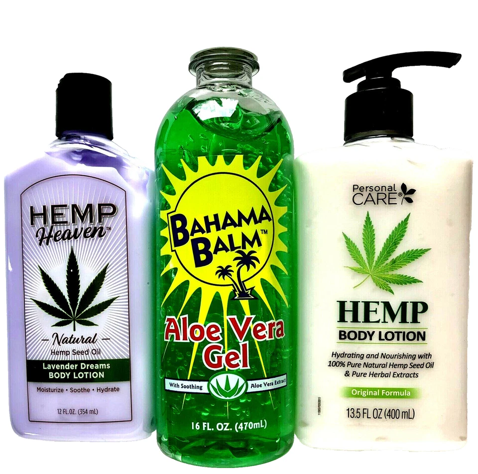 3x Hemp Seed Oil Moisturizer Body Lotion Personal Care 13.5 Oz X3 Pump Bottles