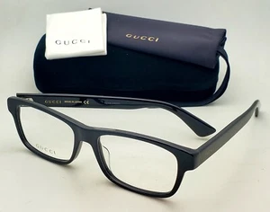 New GUCCI Rectangular Reading Glasses GG0006OAN 001 55-17 Black Frames Readers - Picture 1 of 12
