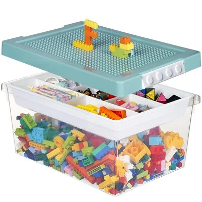 Bacs de rangement avec couvercles pour boîte à jouets Lego Cube pour enfants ... Foto 1 de 4