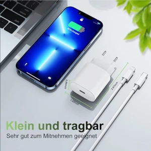 CARICATORE RAPIDO USB‑C 20W con cavo Per Apple iPhone X 11 12 13 14 Pro Max MINI - Foto 1 di 14