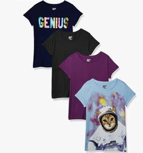 Spotted Zebra Girls Short Sleeve T Shirts 4 Multipack   Size M (8) Cotton New - Picture 1 of 5