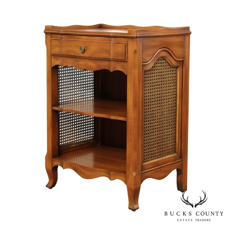 Widdicomb French Provincial Style Fruitwood and Cane Nightstand Cover
