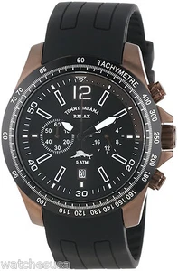 Tommy Bahama Relax RLX1184 Black Dial Polyurethane Strap Chronograph Men's Watch - Picture 1 of 1