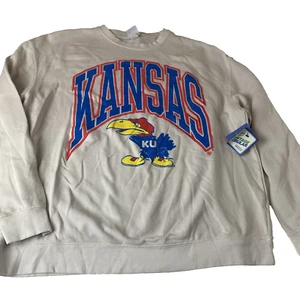 47' Brand Vintage Tubular KU University of Kansas Sweatshirt Jayhawks adult 2x - Picture 1 of 13