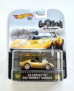 Hot Wheels 50th Retro Entertainment ‘68 Corvette Gas Monkey Garage Gold 1:64 - Picture 1 of 3