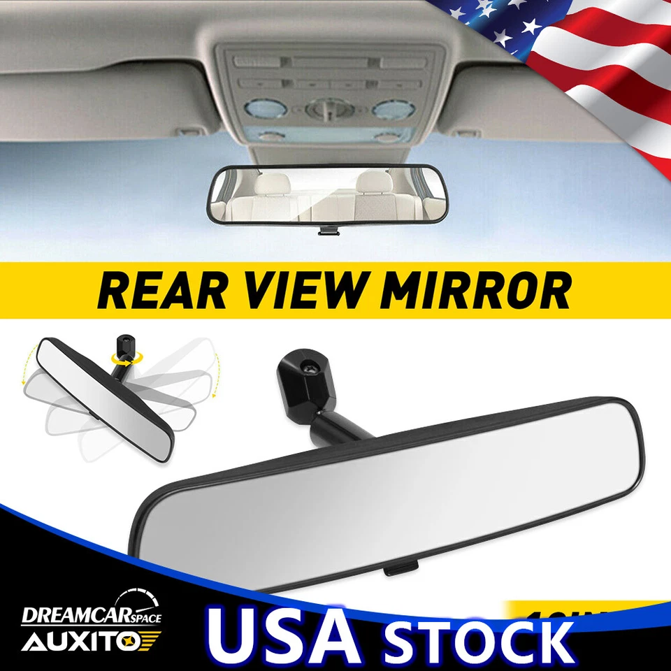 Lente HD 10" Repuesto Espejo Retrovisor Vista Interior Día Noche para Universal Auto Foto 1 de 4