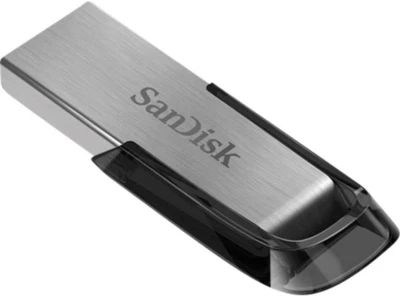 SanDisk | Clé USB 3.0 16 Go Vitesse 150 Mo/s | Noire & Métal Durable Ultra Flair - Photo 1/4