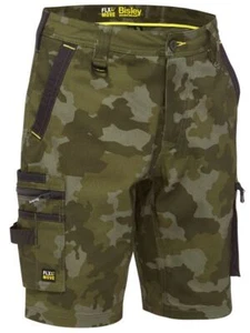 FLX & MOVE™ STRETCH CANVAS CAMO GREEN CARGO SHORT - LIMITED EDITION. PREORDER - Picture 1 of 4