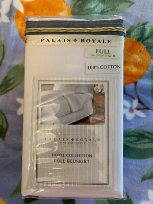 PALAIS ROYALE FINE BED LINENS HOTEL COLLECTION FULL SIZE WHITE BEDSKIRT COTTON - Image 1 of 4